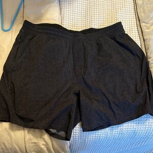 Lululemon Dark Charcoal Gray Pace Breaker Shorts
